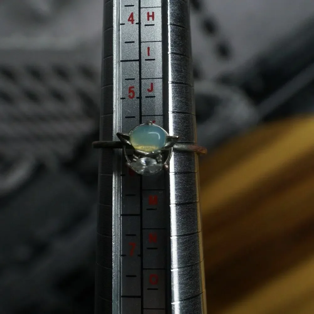 Disney Star Wars Grogu Baby Yoda LFL Licensed Adjustable Ring CZ Rhodium Plated